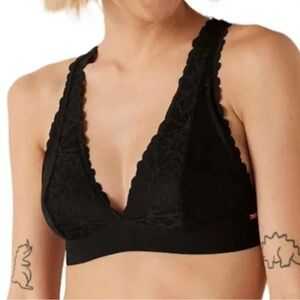 Victoria's Secret Black Lace Halter Top Bra